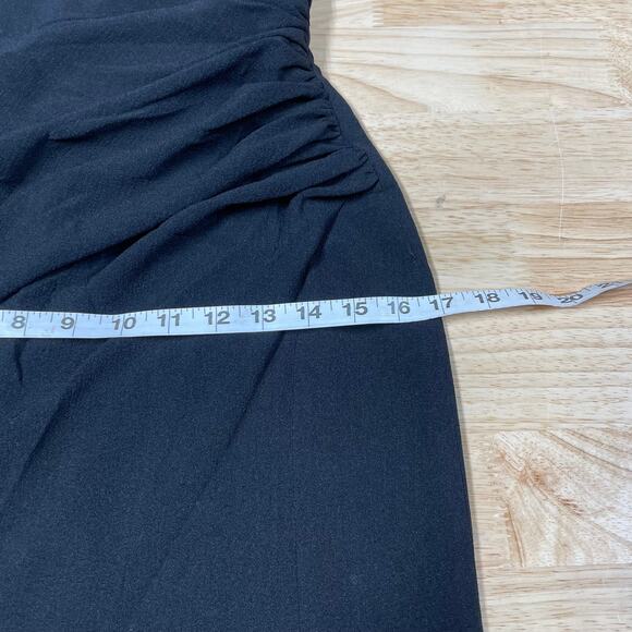 Dress The Population NWT Jordan Ruched Side Slit Gown Size XXS Black Maxi - Picture 8 of 11